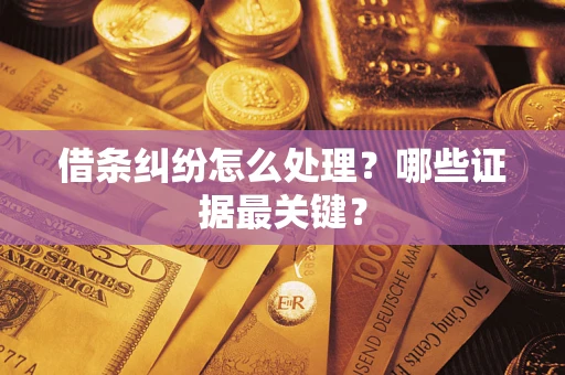 北京借条纠纷怎么处理？哪些证据最关键？