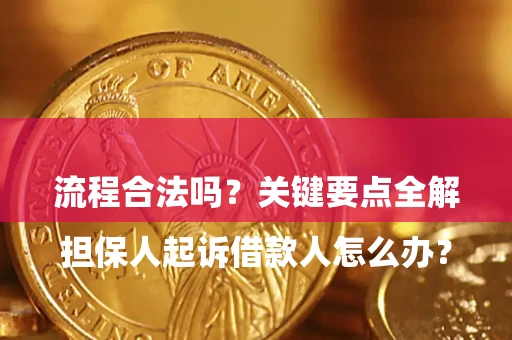 北京

担保人起诉借款人怎么办？流程合法吗？关键要点全解析